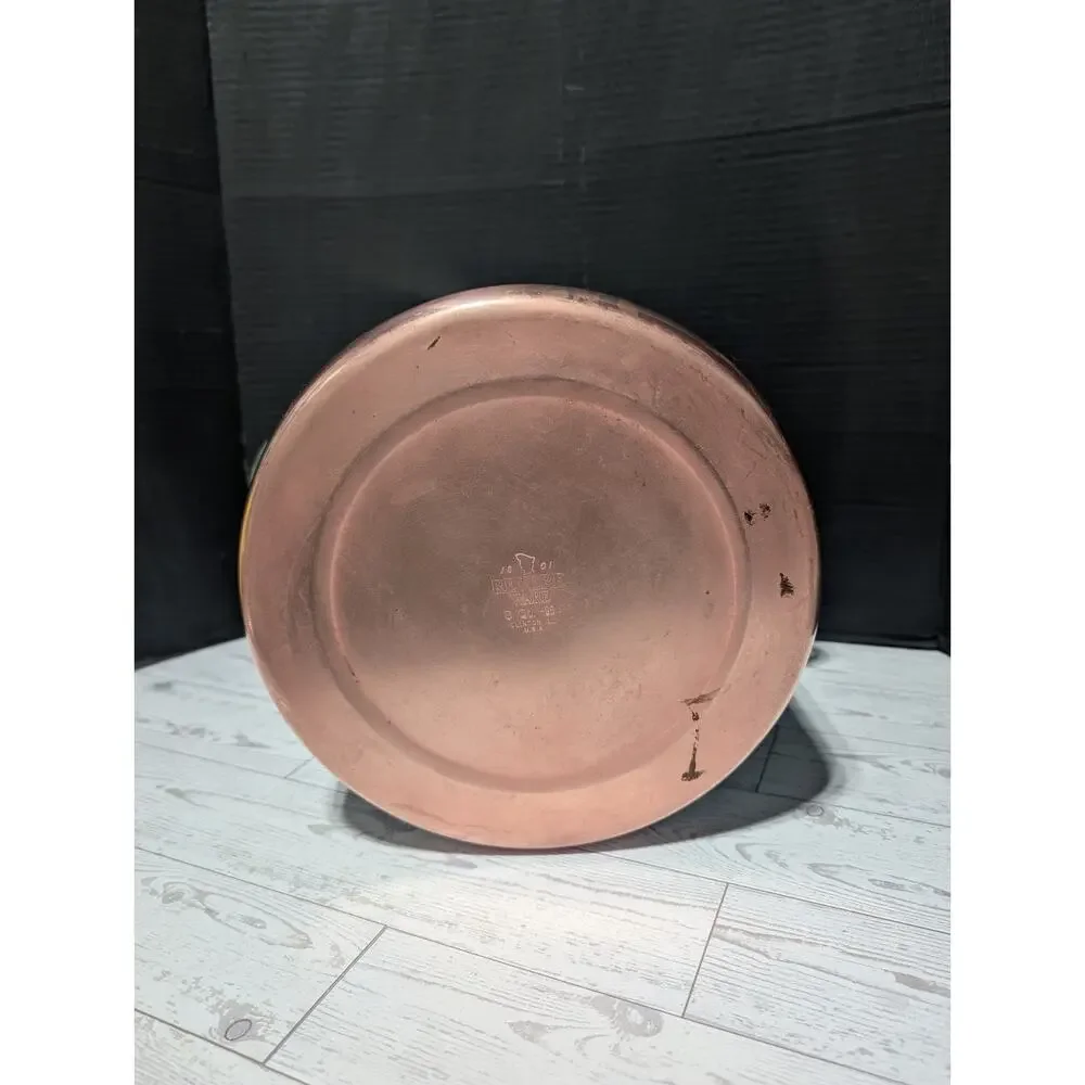 VTG Revere Ware 1801 Copper Clad 8 Quart Stock Pot w/Lid Clinton, ILL USA 98